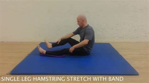 Single Leg Hamstring Stretch With Band Youtube