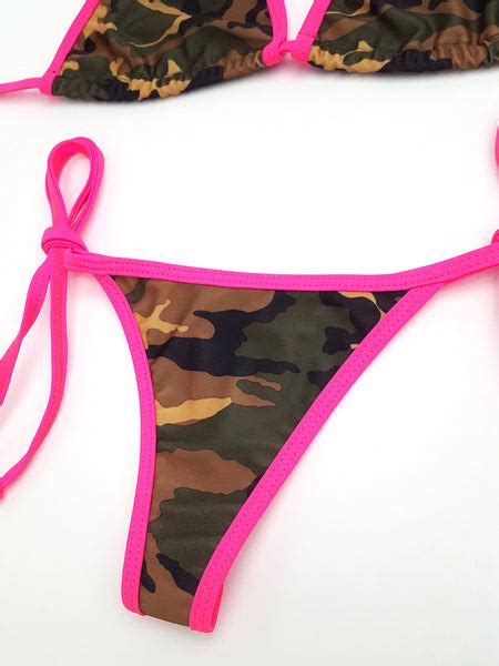 camouflage with pink thong bikini hunni bunni