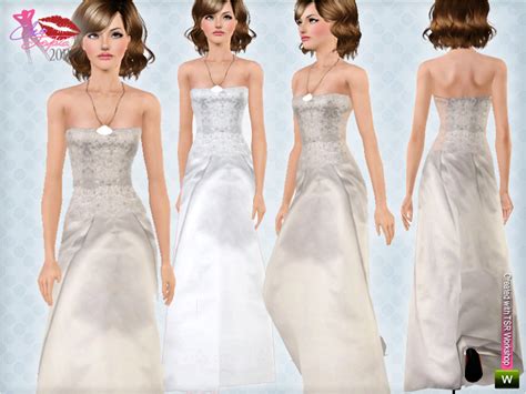 The Sims Resource Cleo High Fashion Wedding Dress