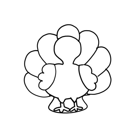 Hand Turkey Drawing Template Free Download Best Hand With Blank