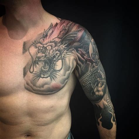 Head of the asian tiger. 75+ Unique Dragon Tattoo Designs & Meanings - Cool ...