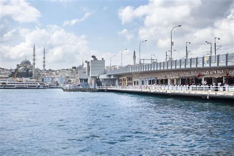 Panoramic View Of Golden Horn And Galata Bridge From Karakoy District