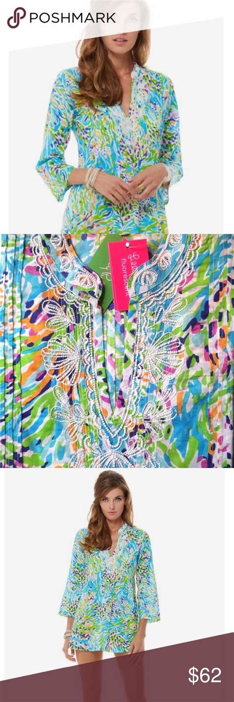 Lilly Pulitzer Sarasota Tunic Sea In Soiree Lilly Pulitzer Lilly