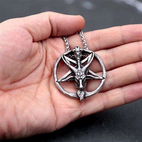 Stainless Steel Inverted Pentagram Baphomet Pendant Necklace Unleash