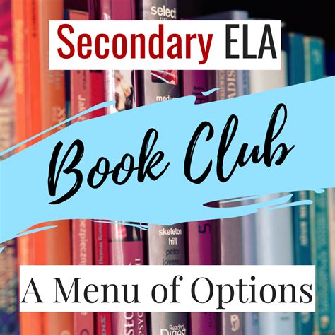 Book Club For Middle School And High School English Language Arts A