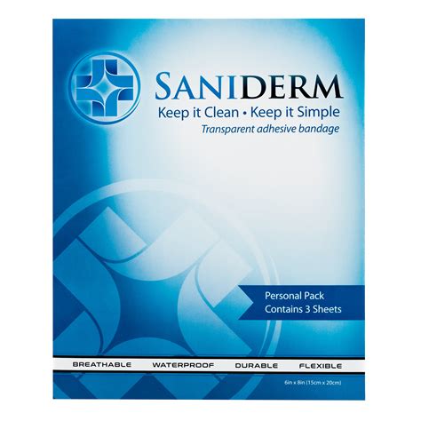 Saniderm Tattoo Aftercare Bandage Personal Size Breathable Waterproof