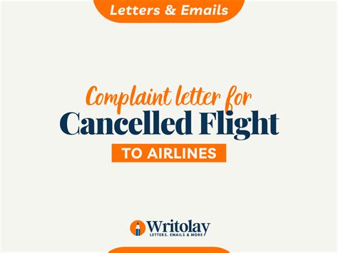 Airline Complaint Letter Template