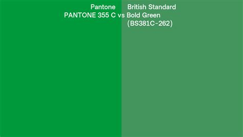 Pantone 355 C Vs British Standard Bold Green Bs381c 262 Side By Side