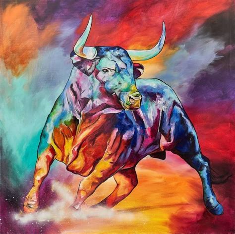 Proud Bull Painting In 2021 Bull Painting Taurus Art Bull Art