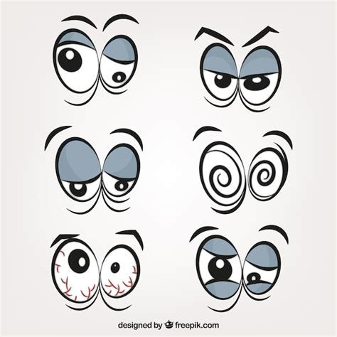 Free Vector Eyes Expressions Of Drawings Set