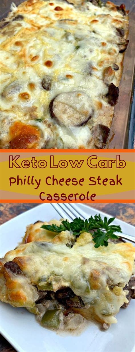 Whenever i resort to low carb diets like keto or atkins. Keto Low-Carb Philly Cheese Steak Casserole #LOWCARB # ...