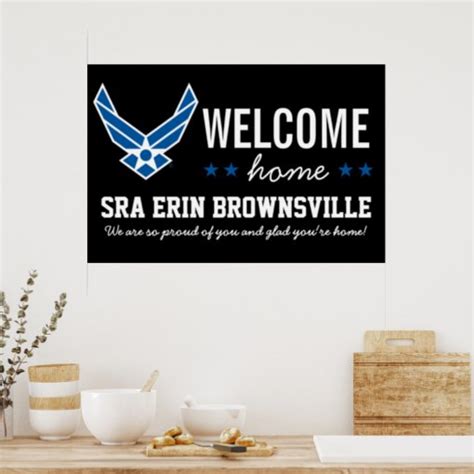 Personalized Welcome Home Airman Poster Zazzle