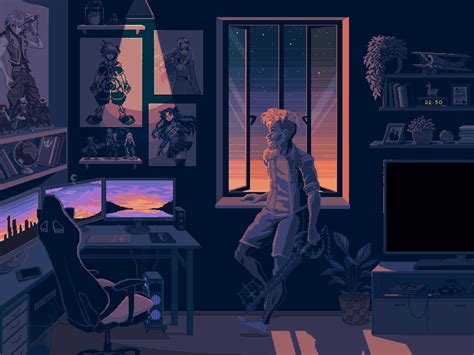 Streamers Room By Ioruko On Deviantart Cool Pixel Art Animation