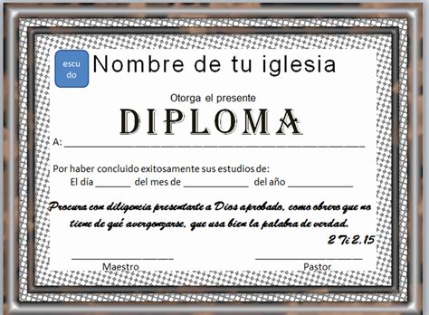 Formato De Diplomas Para Llenar Inspirational Diplomas Cristianos
