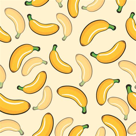 Playful Banana Vector Pattern Free Download Seamless Fruits Background