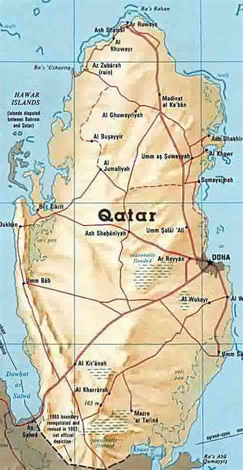 Large Tourist Illustrated Map Of Qatar Qatar Asia Mapsland Maps Porn