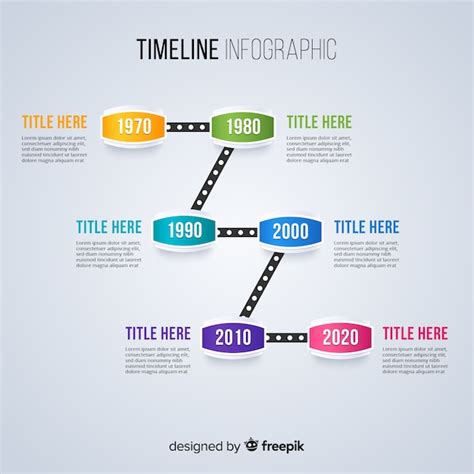 Free Vector Timeline Infographic Template Flat Design