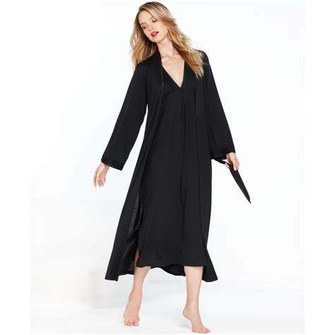 Lyst Jones New York Polyester Rayon Robe In Black