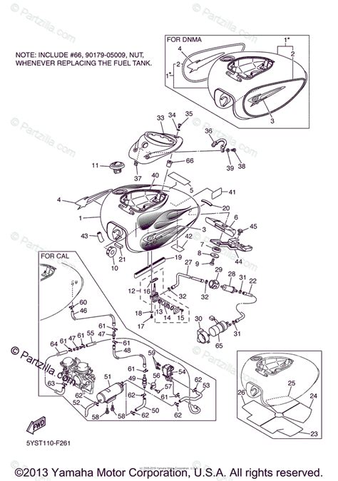 Extended range fuel tank is the ultimate solution to enable you to travel more with fewer fuel stops. Yamaha Motorcycle 2007 OEM Parts Diagram for FUEL TANK ...