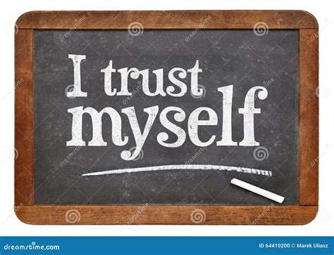 I Trust Myself Self Confidence Concept Stock Photo Image Of