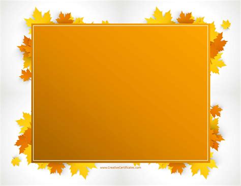 thanksgiving border templates customizable printable