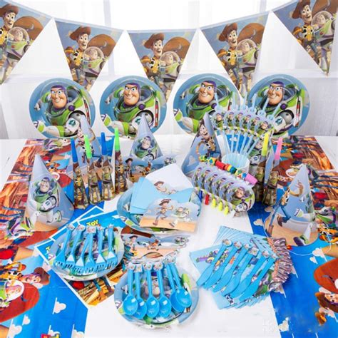 1 Set Toy Story Theme Napkin Tablecloth Party Decoration Baby Happy