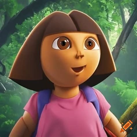 Dora The Explorer With Glasses And Curly Hair On Craiyon