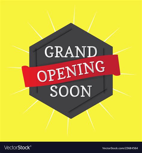 Grand Opening Soon Banner Royalty Free Vector Image
