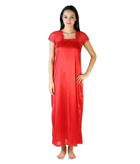 Buy Akarshak Red Satin Nighty And Night Gowns Online At Best Prices In