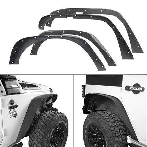 Buy Hooke Road For Jeep Jk Flat Fender Flares Front And Rear Steel Wheel