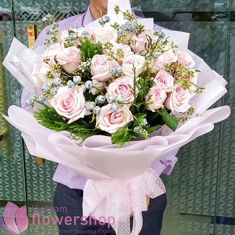 Birthday Flowers Pink Roses Bouquet Free Delivery