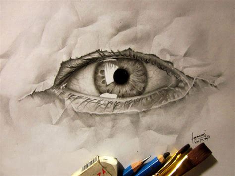 Para poder dibujar un dibujo en 3d, es necesario primero hacer una rejilla en perspectiva, exactamente así como te lo dejo en la imagen. Impactantes dibujos 3D en blanco y negro hechos a lápiz ...