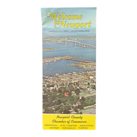 Vintage Welcome To Newport County Rhode Island Travel Visitors Brochure