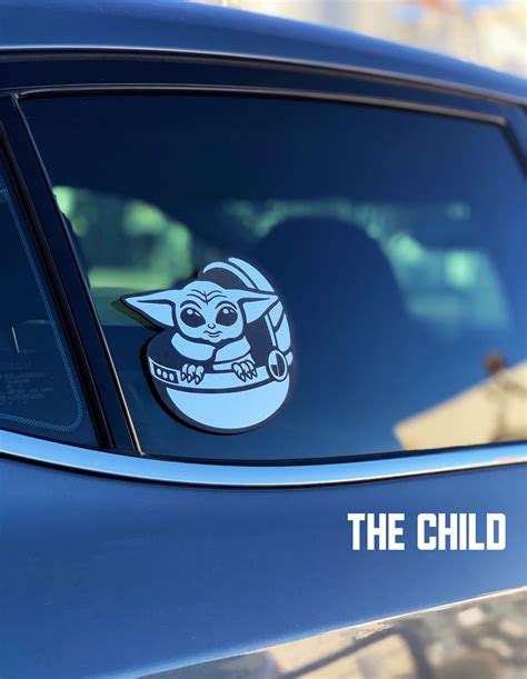 Baby Yoda Car Decal The Child Car Decal The Mandalorian Etsy Car