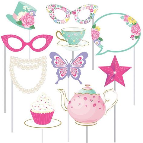 Floral Tea Party Photo Booth Props 10