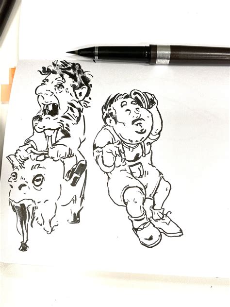 Kim Jung Gi Inspired Doodles With Kuretake Brush Pen You Can Find On