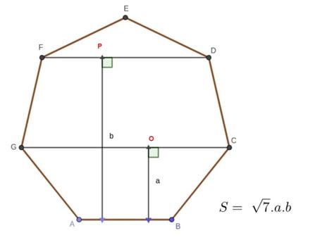 Geometry Regular Heptagon Area Formula Mathematics Stack Exchange