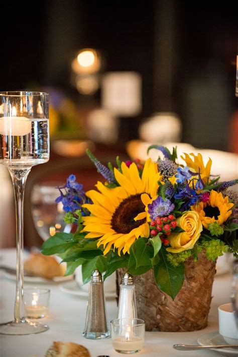 Lovely And Easy Sunflower Wedding Centerpieces Weddingomania