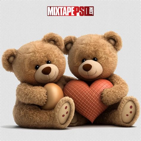 Hd Valentine Teddy Bears With Heart Graphic Design Mixtapepsdscom