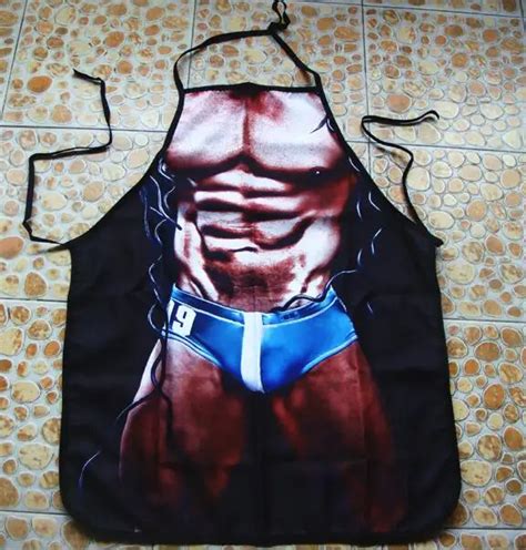 Freeshipping Hotsale 2018 Muscle Masculine Apron Funny Creative Novelty Sexy Cooking Baking