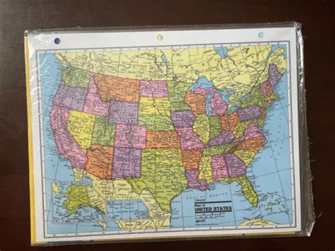 Vintage Map Of United State Giant World Map Notebook Atlas Colorpoint