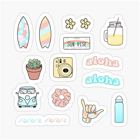 Pin By Nayla Ardana On Illustration Aesthetic Stickers Preppy