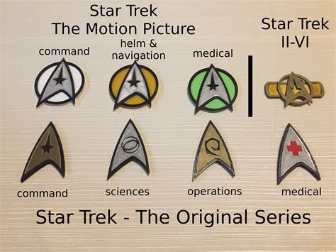 Star Trek Badges And Insignia Etsy