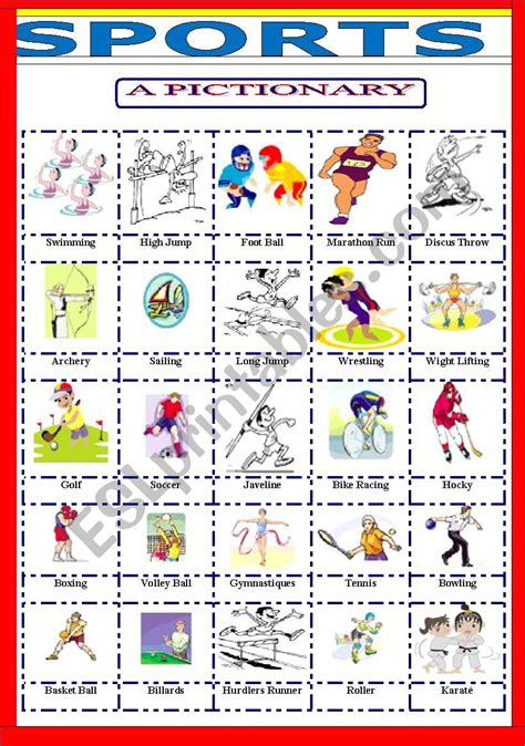 Sports And Games Interactive Worksheet Sports Anya Horne
