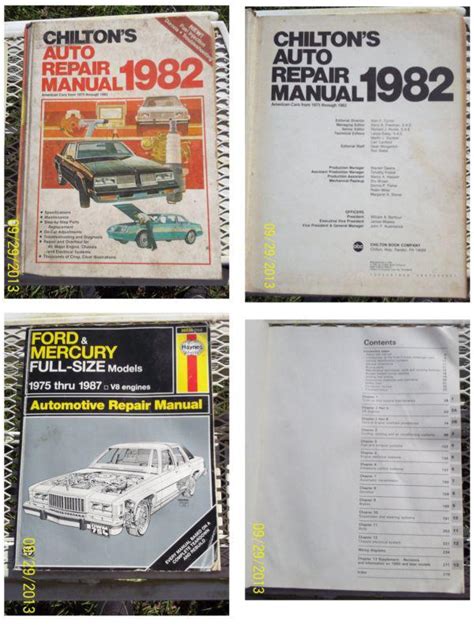 Find 1975 1982 Chiltons Auto Repair Manual 1975 1987 Haynes Ford