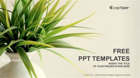 Fresh Plant Nature Powerpoint Templates
