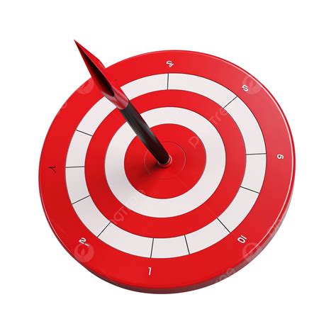 3d Illustration Of Dart Bullseye Target 3d Target Bullseye Png