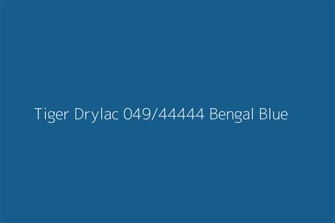 Tiger Drylac 049 44444 Bengal Blue Color HEX Code