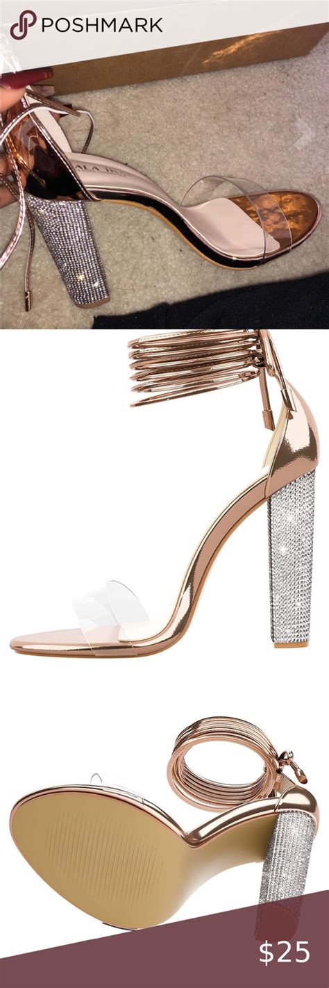 Check out our other videos for other cool ways to lace your shoes. Rose Gold Diamond heel lace up heels! Rose gold with lace ups Shoes Heels in 2020 | Diamond ...
