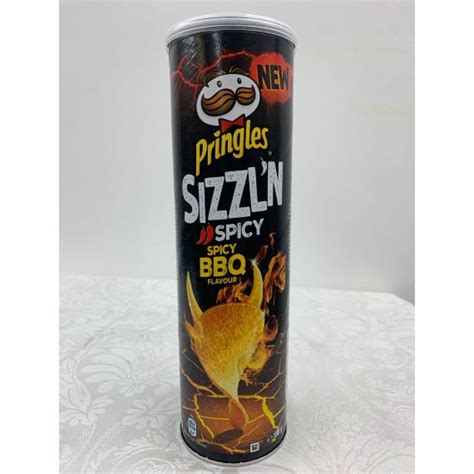 Pringles Sizzlin Spicy Bbq Flavour 180g Tube